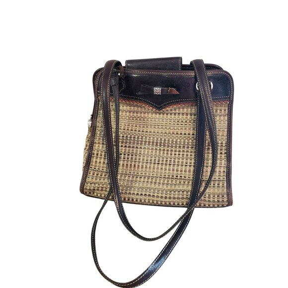 Brighton Handbags - Vintage 90s Y2K Brighton Leather Brown Shoulder Bag Bucket Purse Western Boho